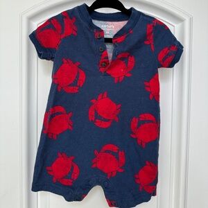 Carter's Baby Crab Romper Boy or Girl 6m